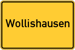 Place name sign Wollishausen