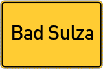 Place name sign Bad Sulza