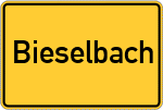 Place name sign Bieselbach