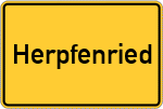 Place name sign Herpfenried