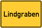 Place name sign Lindgraben, Kreis Augsburg