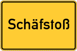 Place name sign Schäfstoß, Kreis Augsburg