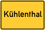 Place name sign Kühlenthal