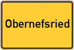 Place name sign Obernefsried