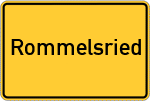 Place name sign Rommelsried