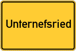 Place name sign Unternefsried