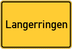Place name sign Langerringen
