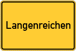 Place name sign Langenreichen