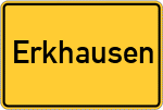 Place name sign Erkhausen