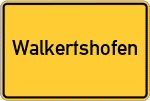 Place name sign Walkertshofen