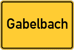 Place name sign Gabelbach