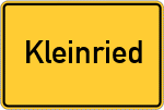 Place name sign Kleinried
