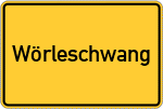 Place name sign Wörleschwang