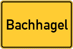 Place name sign Bachhagel