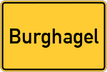 Place name sign Burghagel