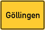Place name sign Göllingen, Schwaben