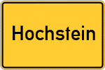 Place name sign Hochstein, Schwaben