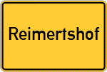 Place name sign Reimertshof