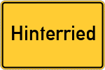 Place name sign Hinterried