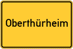 Place name sign Oberthürheim
