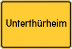 Place name sign Unterthürheim
