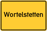 Place name sign Wortelstetten