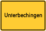 Place name sign Unterbechingen