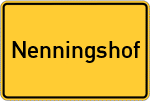 Place name sign Nenningshof, Donau