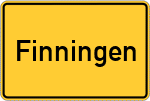 Place name sign Finningen