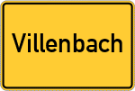 Place name sign Villenbach