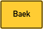 Place name sign Baek