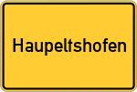 Place name sign Haupeltshofen