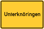 Place name sign Unterknöringen