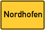 Place name sign Nordhofen