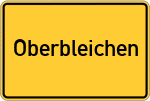 Place name sign Oberbleichen