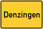 Place name sign Denzingen