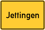 Place name sign Jettingen