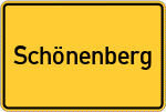 Place name sign Schönenberg, Kreis Günzburg