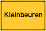 Place name sign Kleinbeuren