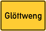 Place name sign Glöttweng