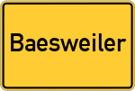 Place name sign Baesweiler