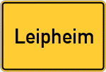 Place name sign Leipheim