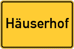Place name sign Häuserhof