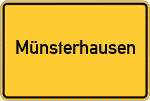 Place name sign Münsterhausen