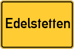 Place name sign Edelstetten