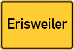 Place name sign Erisweiler, Schwaben