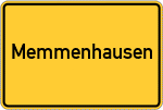 Place name sign Memmenhausen
