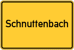 Place name sign Schnuttenbach