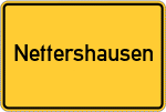 Place name sign Nettershausen, Schwaben