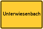 Place name sign Unterwiesenbach